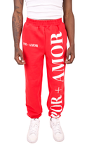 Load image into Gallery viewer, RED LOVE SWEATPANTS
