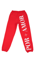 Load image into Gallery viewer, RED LOVE SWEATPANTS
